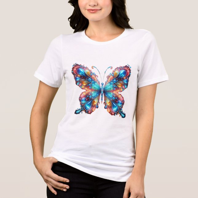 Camiseta Triblenda Mariposa brillante (Anverso)