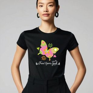 Camiseta Triblenda Mariposa colorida libera tu retro Soul