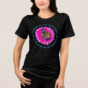 Camiseta Triblenda Mariposa Cristiana de las Flores de Tu Fidelidad