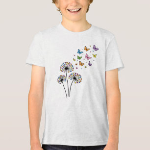 Camiseta Triblenda Mariposa de diente de león fluye