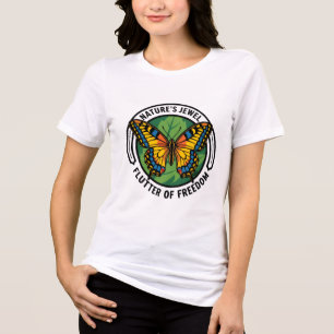 Camiseta Triblenda Mariposa De La Naturaleza Joya Aleteo De Libertad