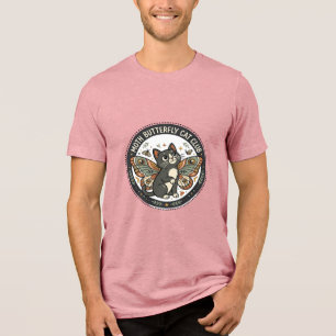 Camiseta Triblenda Mariposa de la Polilla Gato Arte Vectorial POD - M