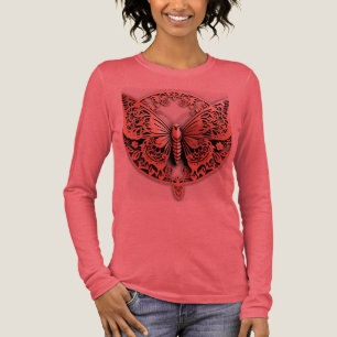 Camiseta Triblenda Mariposa Mandala de Oro Rosa y Papagayo Papel Pint