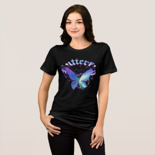 Camiseta Triblenda Mariposa Metálica Iridescente
