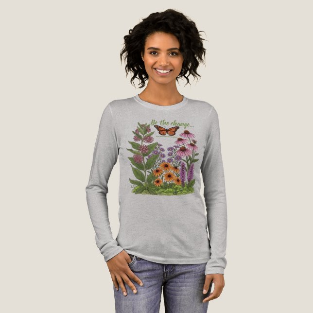 Camiseta Triblenda Mariposa Monarca (Anverso Completo)