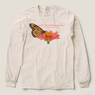 Camiseta Triblenda Mariposa monarca en una Zinnia