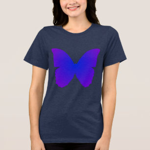 Camiseta Triblenda Mariposa Morada y Azul