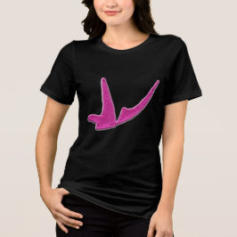 Camiseta Triblenda Mariposa rosada resplandeciente