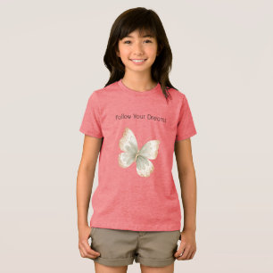 Camiseta Triblenda Mariposa Verde Crema Tostada