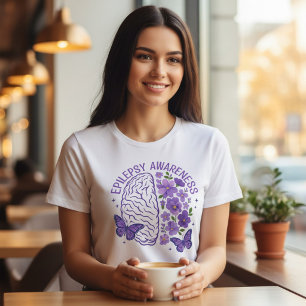 Camiseta Triblenda Mariposas Florales Regalo Conciencia de la Epileps