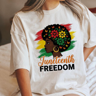 Camiseta Triblenda Mariposas Reina Negra de la Libertad del Juneteent