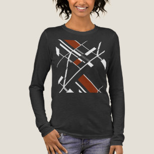 Camiseta Triblenda Maroon Formas Geométricas Blancas Crisscross MCM L