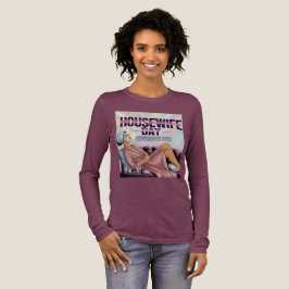 Camiseta Triblenda Maroon Housewife Day Long Sleeve