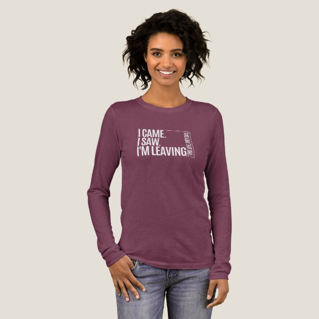 Camiseta Triblenda Maroon Tri-Blend Long Sleeve | Sarcastic Introvert (Anverso Completo)