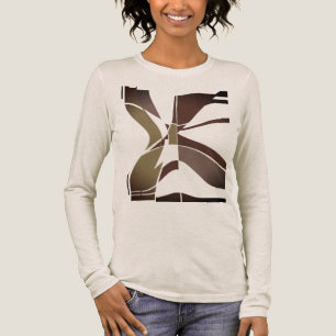 Camiseta Triblenda Marrón Taupe Shades MCM Aspecto Arte Geométrico Re