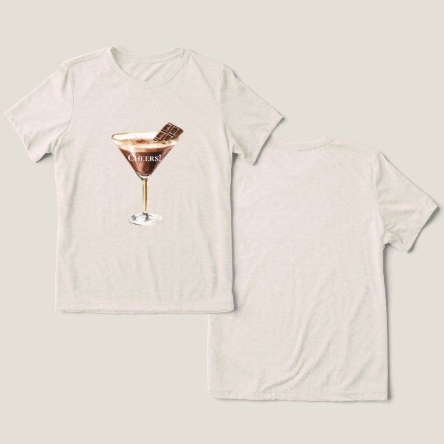 Camiseta Triblenda Martini de chocolate (Diseño Anverso y Reverso)