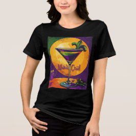 Camiseta Triblenda Martini Mardi Gras Atardecer Siglo XX Flor de Lis