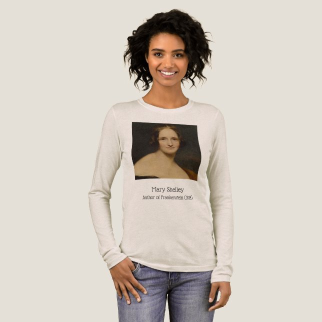Camiseta Triblenda Mary Shelley, autora de Frankenstein, 1818 Tri-Ble (Anverso Completo)