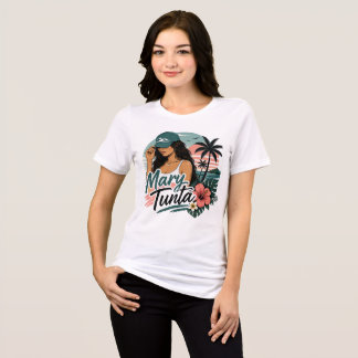 Camiseta Triblenda Mary Tunta divertida Pidgin hawaiano blanco