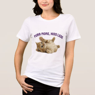Camiseta Triblenda Más aún, sus Les - Divertidas Naranjas Tabby Cat W