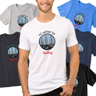 Camiseta Triblenda Más bien navegar en veleros náuticos fotográficos