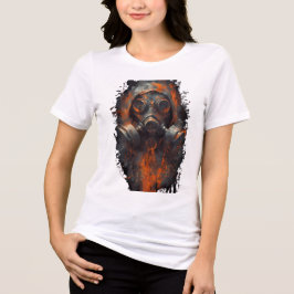 Camiseta Triblenda Máscara de gas postapocalíptica industrial para mu