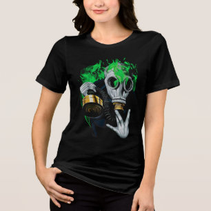 Camiseta Triblenda Máscara de gas tóxico: Llamas de neón