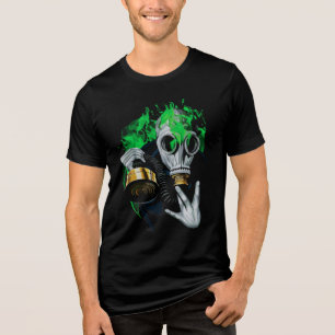 Camiseta Triblenda Máscara de gas tóxico: Llamas de neón