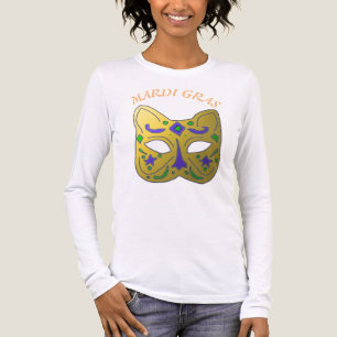 Camiseta Triblenda Máscara de gato veneciano Mardi Gras