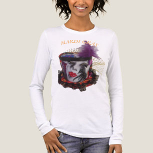 Camiseta Triblenda Máscara de Mardi Gras Colorida
