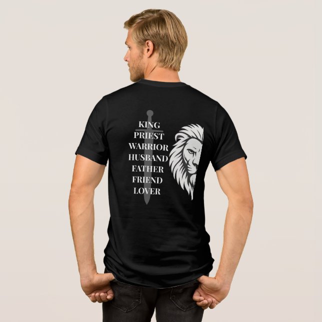 Camiseta Triblenda Masculino Bíblicamente (Reverso Completo)