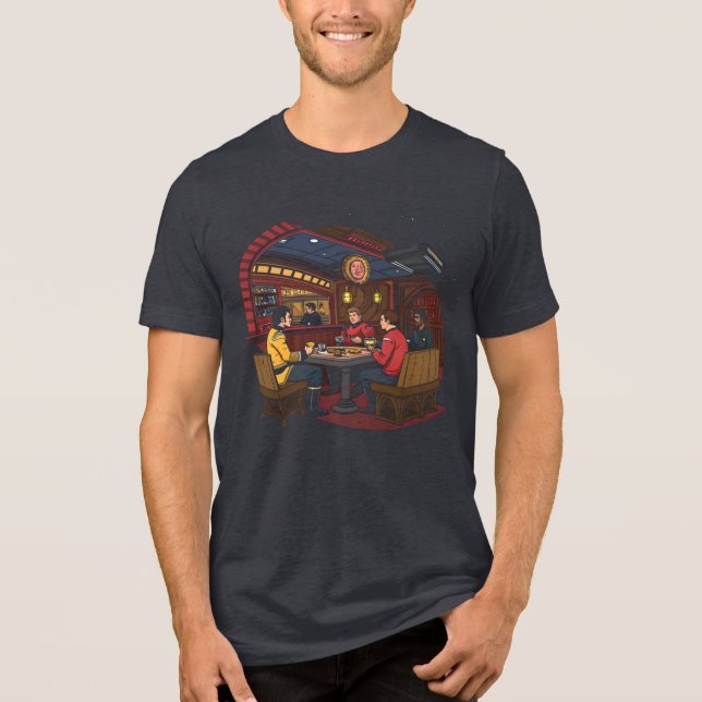 Camiseta Triblenda Mashup de cultura pop: Equipo de ciencia ficción e (Anverso)