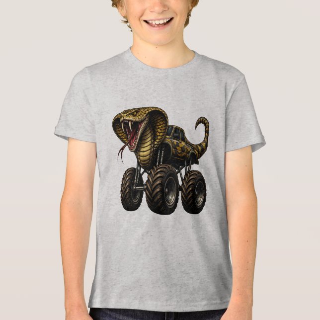 Camiseta Triblenda Massive King Cobra Monster Truck (Anverso)