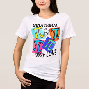 Camiseta Triblenda Matemáticas irracionales como rosado verde amarill