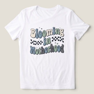 Camiseta Triblenda Maternidad Floreciente Regalo de Mamá a Cuadros Gr