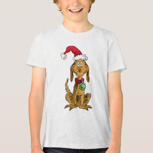 Camiseta Triblenda Max el perro con sombrero de Santa