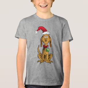 Camiseta Triblenda Max el perro con sombrero de Santa