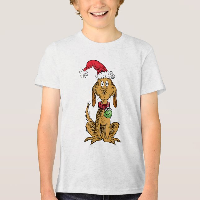 Camiseta Triblenda Max the Dog in Santa Hat (Anverso)