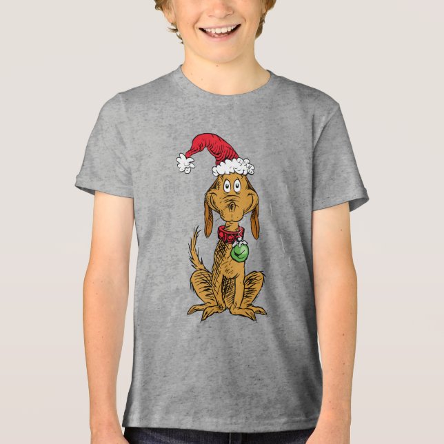 Camiseta Triblenda Max the Dog in Santa Hat (Anverso)
