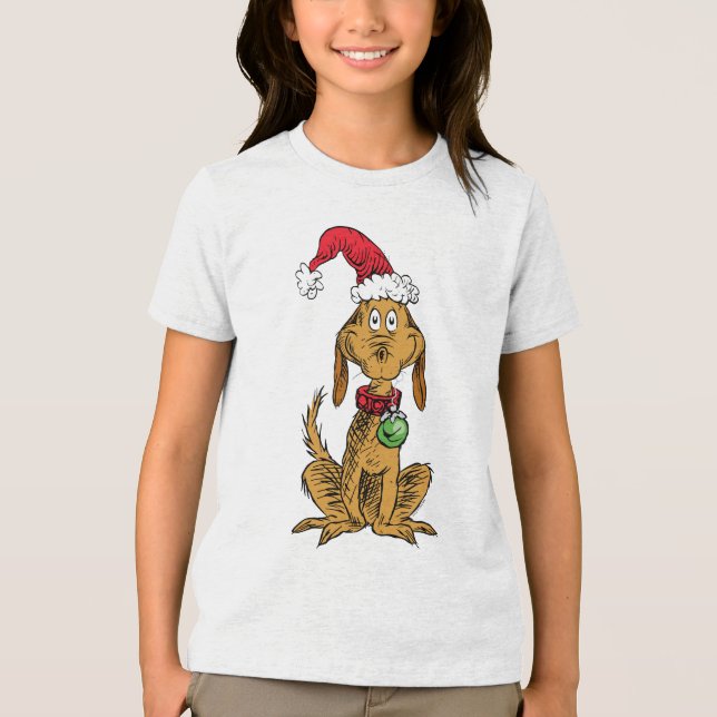 Camiseta Triblenda Max the Dog in Santa Hat (Anverso)