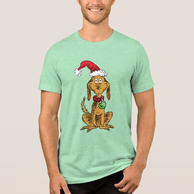 Camiseta Triblenda Max the Dog in Santa Hat (Anverso)
