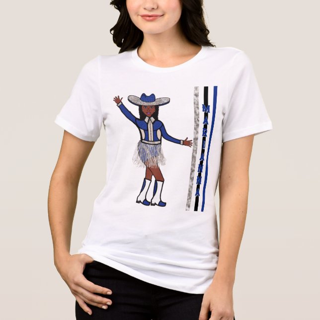Camiseta Triblenda Mayoría/ bailarina Plata Occidental Azul #1 (Anverso)