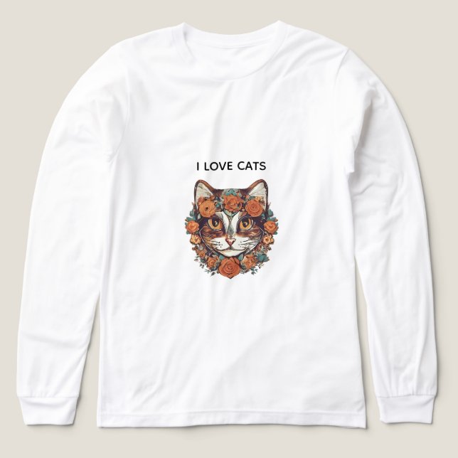 CAMISETA TRIBLENDA ME ENCANTA EL ARTE INCREÍBLE DE LOS GATOS | DISEÑO (Diseño frontal)