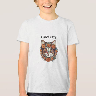 CAMISETA TRIBLENDA ME ENCANTA EL ARTE INCREÍBLE DE LOS GATOS DISEÑO