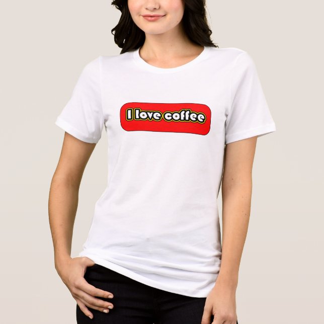 Camiseta Triblenda Me encanta el café mocha (Anverso)