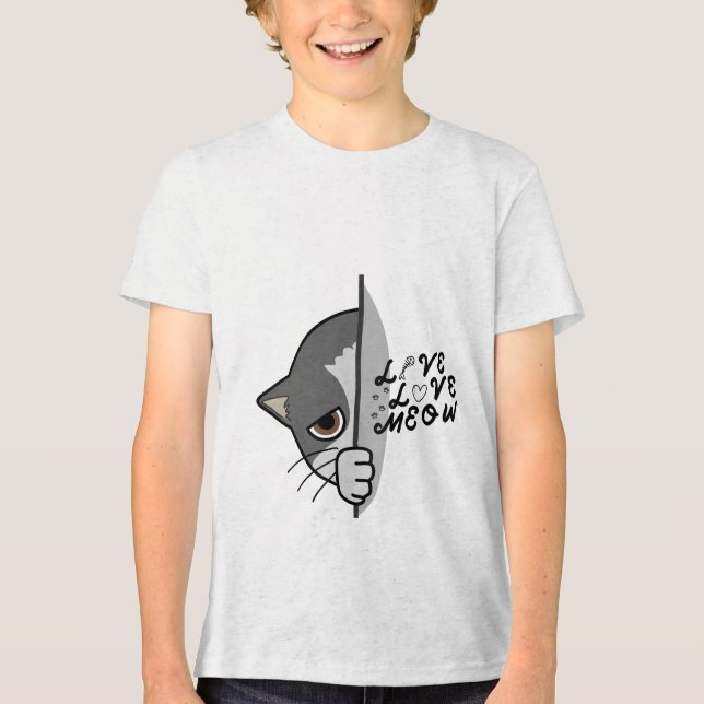 Camiseta Triblenda me encanta el diseño del amante de los gatos #catl (Anverso)