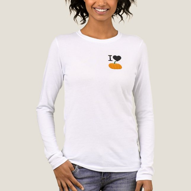 Camiseta Triblenda Me encanta Halloween con diseño de calabaza (Anverso)