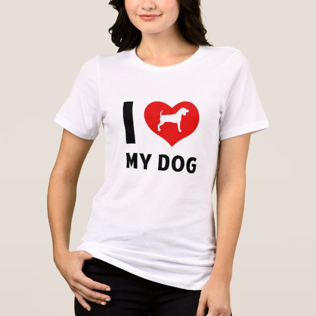 Camiseta Triblenda Me encanta la camiseta de mi perro (Anverso)
