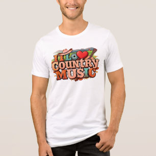 Camiseta Triblenda Me encanta la música country - Diseño de estilo oc