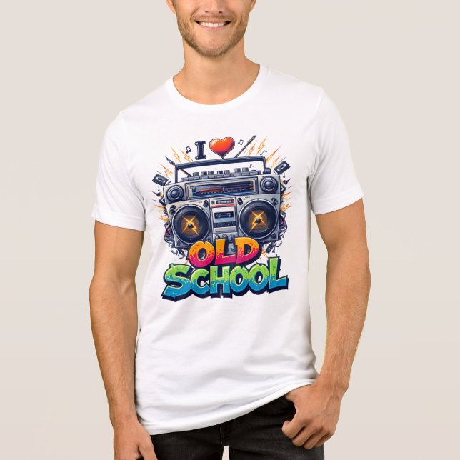 Camiseta Triblenda Me encanta la música de la vieja escuela (Anverso)